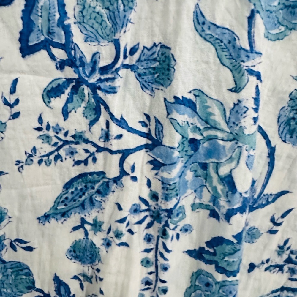 Blue Floral Women's Tunic Top - Picture 3 of 6